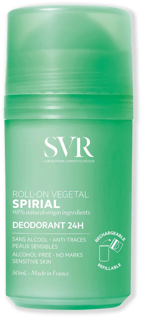 SVR SPIRIAL DEODORANT VEGETAL 24H ROLL-ON 50 ML – deodorant natyral roll-on për lëkurë të ndjeshme