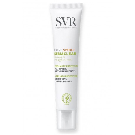 SVR SEBIACLEAR CREME SPF50+ 40 ML – krem solar matifikues kundër papërsosmërive për lëkurë me akne