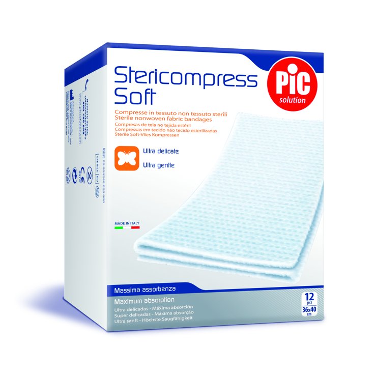 PIC Stericompress Soft Garza TNT Sterile 36 x 40 cm (12 copë)