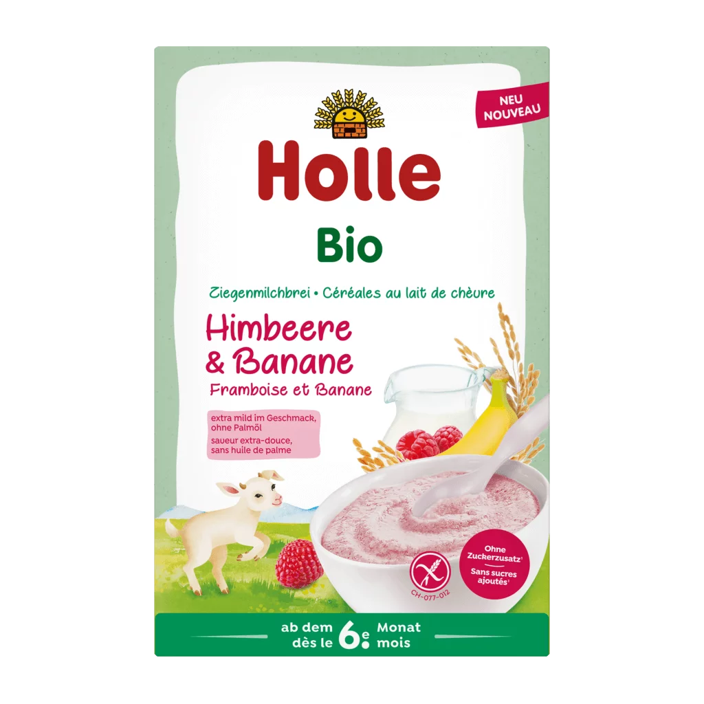 Holle Bio Raspberry Banana Porridge goat milk 250 gr