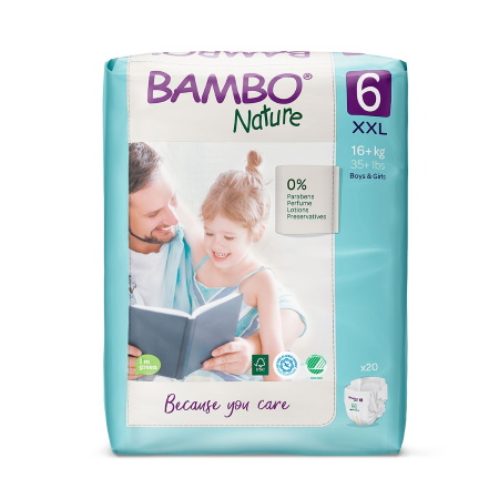 Bambo Nature Diapers Nr.6 XXL 16+ kg 20 copë