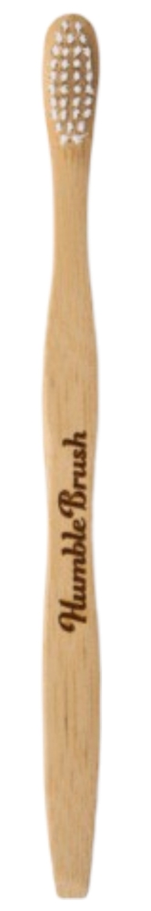 The Humble Co. White Bamboo Toothbrush Medium (1pc) - Medium Bamboo Toothbrush, White