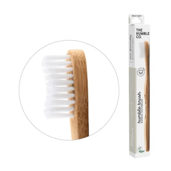THE HUMBLE CO. HUMBLE BRUSH MEDIUM – furçë dhëmbësh bambuje për të rritur
