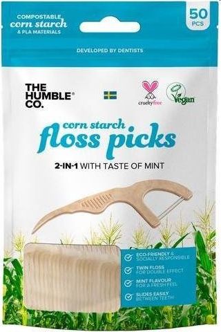 The Humble Co. Floss Picks Mint 50 copë