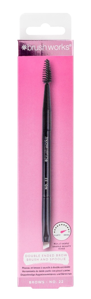 Brushworks No. 22 Double Ended Brow Brush and Spoolie