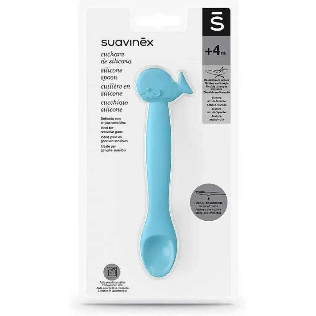 SUAVINEX Luge silikoni ovale +4m (blue)