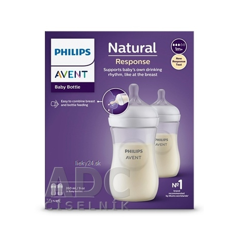 Philips Avent baby bottle natural response x2pcs 1m+