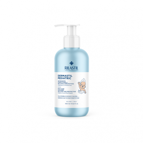 RILASTIL DERMASTIL PEDIATRIC DETERGENTE CORPO E CAPELLI 400 ML – xhel pastrues trup dhe flokë për bebe dhe fëmijë