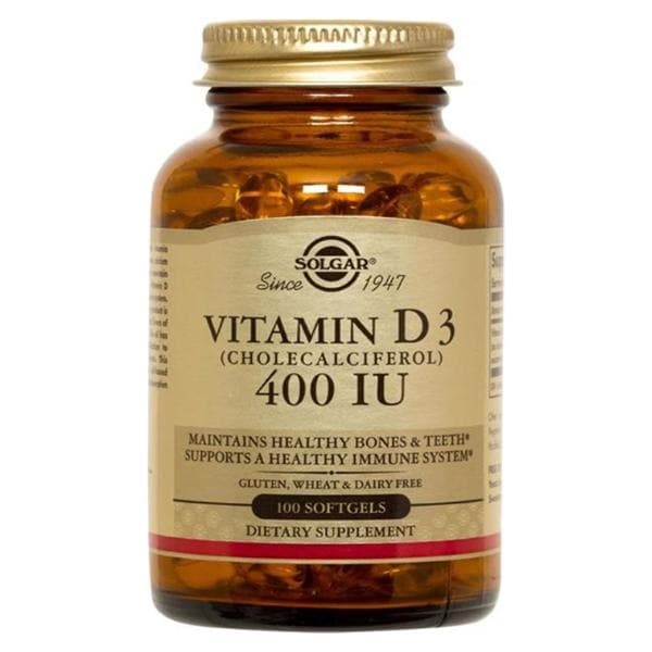 SOLGAR VITAMINE D3 10 MCG X 100 CPAS