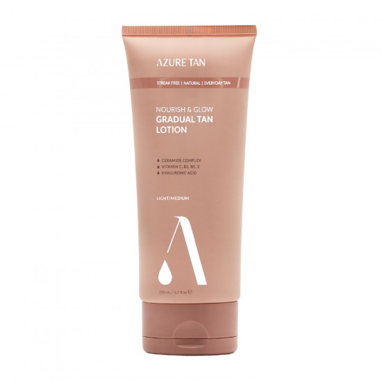 AZURE TAN NOURISH & GLOW GRADUAL TAN LOTION-LIGHT/MEDIUM